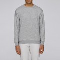 Unisex Drop Shoulder Crewneck Sweatshirt JOIN CLOTHES Premium Quality 300 Gsm Organic Cotton Blend Heather Grey