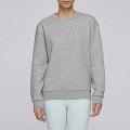 Women Drop Shoulder Crewneck Sweatshirt JOIN CLOTHES Premium Quality 300 Gsm Organic Cotton Blend Heather Grey
