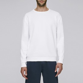 Unisex Drop Shoulder Crewneck Sweatshirt JOIN CLOTHES Premium Quality 300 Gsm Organic Cotton Blend White