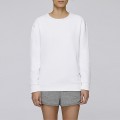 Women Drop Shoulder Crewneck Sweatshirt JOIN CLOTHES Premium Quality Premium Quality 300 Gsm Organic Cotton Blend White