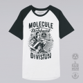 Unisex Short Sleeves T-shirt MOLECULE® Division Baseball Print Organic Cotton (White/Black)