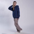 Women Cargo Pants MOLECULE® 50008 Canvas One Pocket Regular Fit Grey