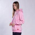 Women Pullover Hoodie Fluffy MOLECULE® 00043 Cotton Blend 320 Gsm Regular Fit Pink