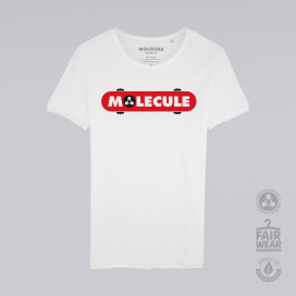 Unisex Short Sleeves T-shirt MOLECULE® Round Neck Skateboard Print Organic Cotton
