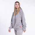 Women Pullover Hoodie MOLECULE® 3301 Cotton Blend 280 Gsm Regular Fit Sport Grey