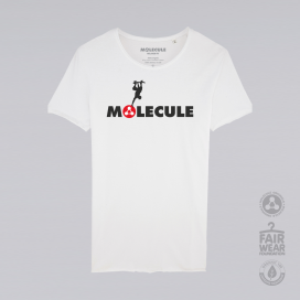 Unisex Short Sleeves T-shirt MOLECULE® Round Neck One Hand Print Organic Cotton