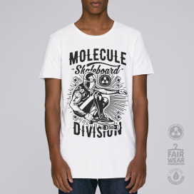 Unisex Short Sleeves T-shirt MOLECULE® Round Neck Division Print Organic Cotton
