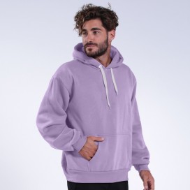 Pullover Hoodie Fluffy MOLECULE® 00043 Cotton Blend 320 Gsm Regular Fit Lilac