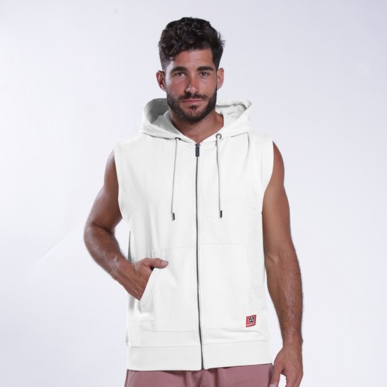 Relaxed Fit Sleeveless Hoodie