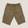 Cargo Shorts MOLECULE® Elastic Band Cotton Blend Slim Fit Beige