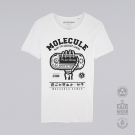 Unisex Short Sleeves T-shirt MOLECULE® Round Neck Play Or Die Print Organic Cotton