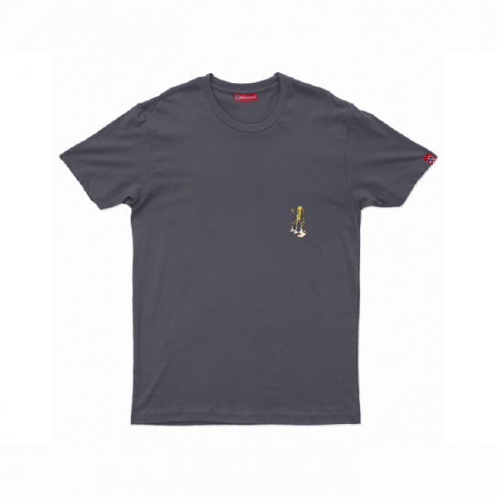 ★GUBIN★ Pigment Error Print Short Sleeve T-Shirt Charcoal ☆GUBIN☆ Pigment Error Print Short Sleeve T-Shirt Charcoal
