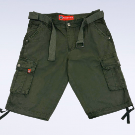Cargo Shorts MOLECULE® Lightweight Cotton Belt Regular Fit Khaki