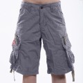 Women Cargo Shorts MOLECULE® 55001-9 Rip Stop Zipper Regular Fit 21" Length Grey