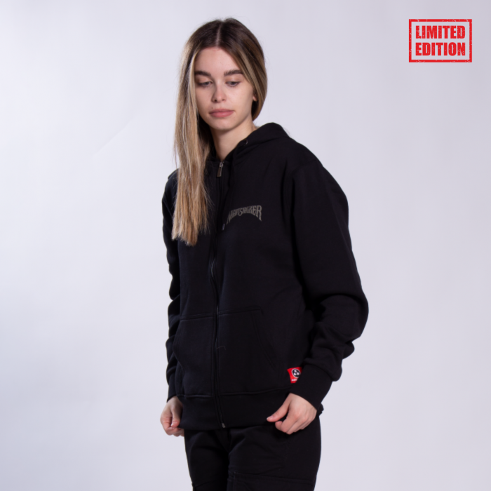 Women Zip Hoodie MOLECULE® NIGHTSTALKER Skull Print Cotton Women Zip Hoodie MOLECULE® NIGHTSTALKER Skull Print Cotton