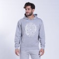 Pullover Hoodie MOLECULE® 3301 Brain Circuit Cotton Blend 300 Gsm Regular Fit Sport Grey