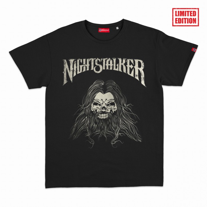 Unisex Short Sleeves T-Shirt MOLECULE® NIGHTSTALKER SKULL II