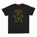 Unisex Short Sleeves T-Shirt MOLECULE® CORAX Gold Print Cotton 150 Gsm Regular Fit Black