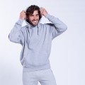 Pullover Hoodie MOLECULE® 3301 Cotton Blend 300 Gsm Regular Fit Sport Grey