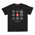 Unisex Short Sleeves T-Shirt MOLECULE® 1100 BBRDH Print Cotton 150 Gsm Regular Fit Black