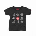 Kids Short Sleeves T-Shirt MOLECULE® Ninja Kids Print Cotton Black