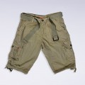 Cargo Shorts MOLECULE® Lightweight Cotton Belt Regular Fit Beige