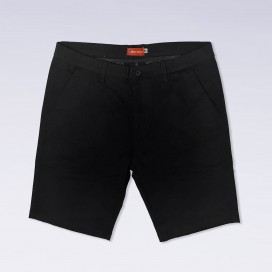 Short Pants Chino 100 Cotton Elastic Black
