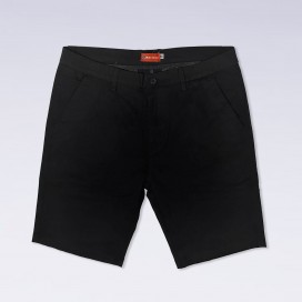 Short Pants Chino 100 Elastic Band Cotton Blend Black