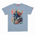 Unisex Short Sleeves T-Shirt MOLECULE® 1100 Samurai Cotton 150 Gsm Regular Fit Mineral Blue