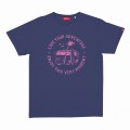 Unisex Short Sleeves T-Shirt MOLECULE® 1100 Pink Caravan Print Cotton 150 Gsm Regular Fit Indigo