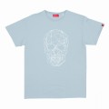 Unisex Short Sleeves T-shirt MOLECULE® 1100 Skullheads ΙV - Low Poly Print Cotton 150 Gsm Regular Fit Mint
