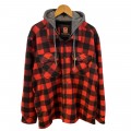 Truckers Hooded Sherpa Overshirt Red/Black