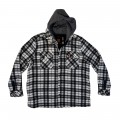 Truckers Hooded Sherpa Overshirt White/Black