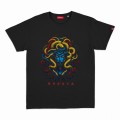 Unisex Short Sleeve T-Shirt MOLECULE® 1101 MEDUSA Cotton 160 Gsm Regular Fit Black