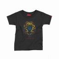 Kids Unisex Short Sleeve T-Shirt MOLECULE® MEDUSA Cotton Black