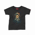 Kids Short Sleeve T-Shirt MOLECULE® ZEUS Cotton Black