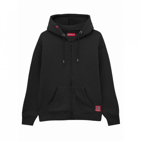 Zip Hoodie MOLECULE® 333 Cotton Blend 300 Gsm Regular Fit Black