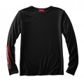 Unisex Long Sleeves T-Shirt 1105 LOGO DTF Print Cotton 190 Gsm Regular Fit Black