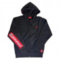 Zip Hoodie MOLECULE® 3302 LOGO DTF Cotton Blend 300 Gsm Regular Fit Black