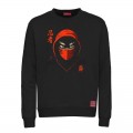 Sweatshirt MOLECULE® 331 RED MASK DTF Front Cotton Blend 290 Gsm Black