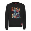 Sweatshirt MOLECULE® 331 SAMURAI DTF Print Cotton Blend 290 Gsm Black