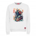 Sweatshirt MOLECULE® 331 SAMURAI DTF Print Cotton Blend 290 Gsm White