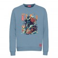 Sweatshirt MOLECULE® 331 SAMURAI DTF Print Cotton Blend 290 Gsm Mineral Blue