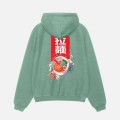 Unisex Pullover Hoodie MOLECULE® 332 RAMEN DTF Print Cotton Blend 300 Gsm Regular Fit Sage