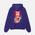 Unisex Pullover Hoodie MOLECULE® 332 RAMEN DTF Print Cotton Blend 300 Gsm Regular Fit Purple