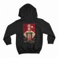 Kids Unisex Pullover Hoodie MOLECULE® 331 TORII GATE II DTF Cotton Blend 300 Gsm Regular Fit Black