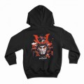 Kids Unisex Pullover Hoodie MOLECULE® 331 SHOGUN DTF Cotton Blend 300 Gsm Regular Fit Black