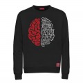 Sweatshirt MOLECULE® 331 BRAIN DTF Front Cotton Blend 290 Gsm Black