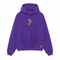 Pullover Hoodie MOLECULE® 332 KOI I DTF Print Cotton Blend 320 Gsm Regular Fit Purple