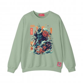 Sweatshirt MOLECULE® 331 SAMURAI Cotton Blend 290 Gsm Sage